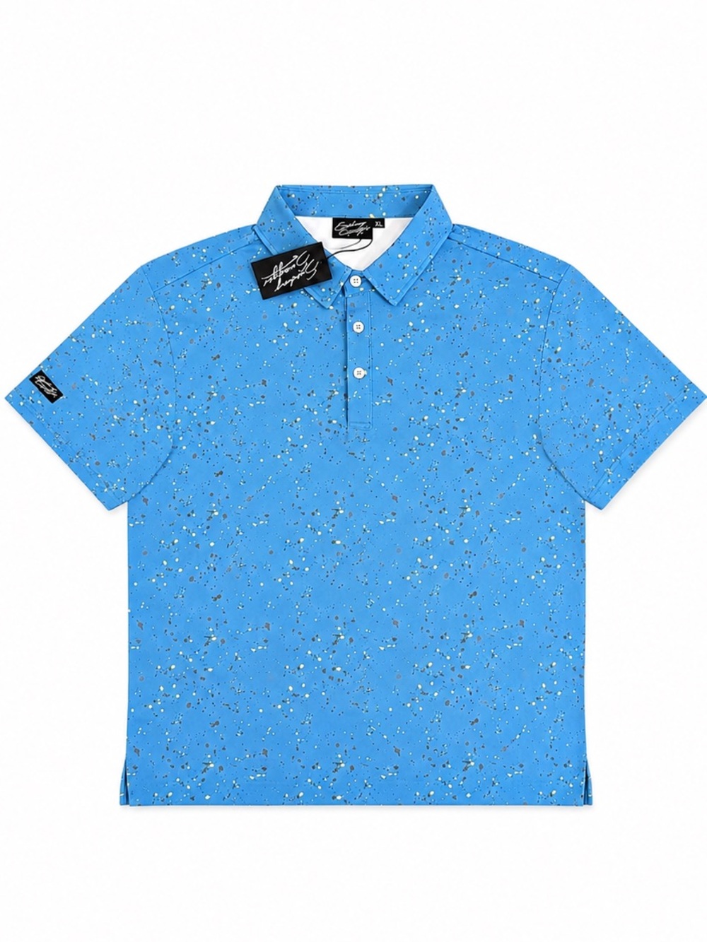New Southern Gents Blue Speckled Polo Shirt Size XL Golf Casual Shirt